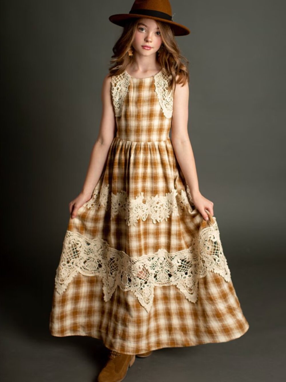 NWT Joyfolie Londra Dress in Orche Plaid